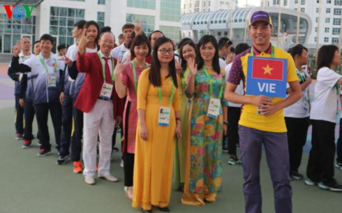 2017年第五届亚洲室内和武术运动会越南代表团举行升旗仪式 ảnh 1 2017年第五届亚洲室内和武术运动会越南代表团举行升旗仪式 ảnh 1