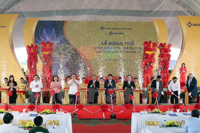 阮春福总理出席金龟公园动工仪式 ảnh 1 阮春福总理出席金龟公园动工仪式 ảnh 1