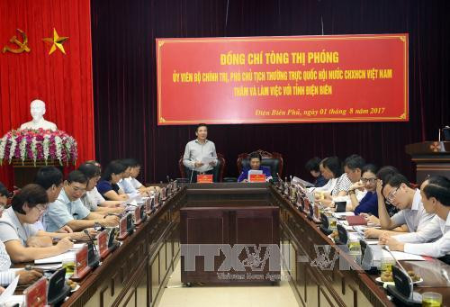 国会副主席丛氏放: 确保国防安全和边境地区安宁是奠边省头等重要的任务 ảnh 1 国会副主席丛氏放: 确保国防安全和边境地区安宁是奠边省头等重要的任务 ảnh 1