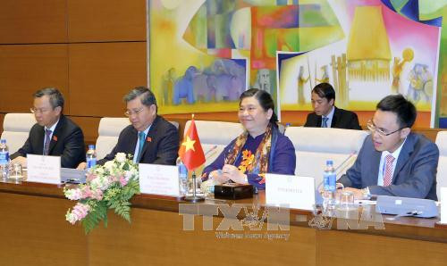 越南国会副主席丛氏放同柬埔寨参议院第一副主席奈北纳举行会谈 ảnh 2