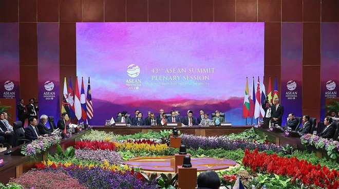越南政府总理出席第43届东盟峰会全体会议并发表讲话 ảnh 1 越南政府总理出席第43届东盟峰会全体会议并发表讲话 ảnh 1