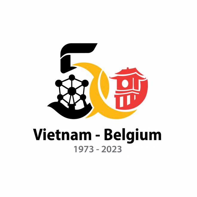 越南与比利时建交50周年纪念标志正式亮相 ảnh 1 越南与比利时建交50周年纪念标志正式亮相 ảnh 1