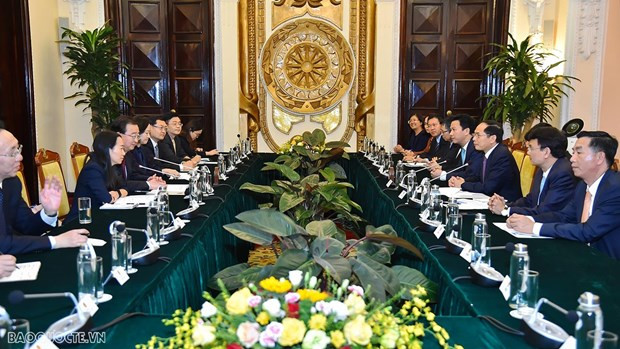 越南外交部长裴青山会见中国云南省委书记王宁 ảnh 2 越南外交部长裴青山会见中国云南省委书记王宁 ảnh 2