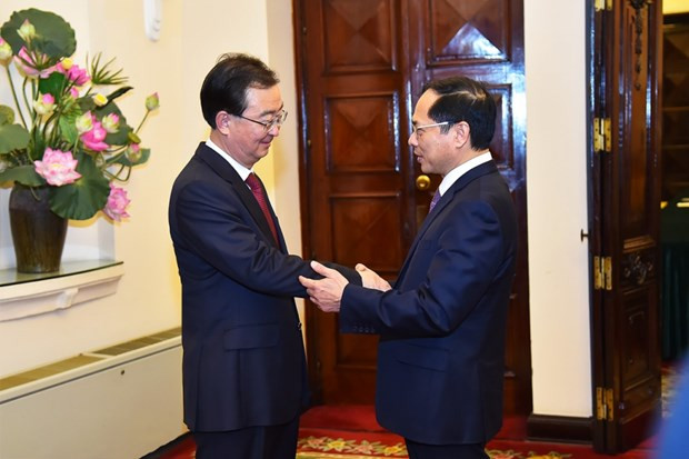 越南外交部长裴青山会见中国云南省委书记王宁 ảnh 1 越南外交部长裴青山会见中国云南省委书记王宁 ảnh 1