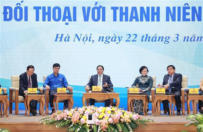 越南政府总理范明政与全国青年对话 ảnh 2 越南政府总理范明政与全国青年对话 ảnh 2