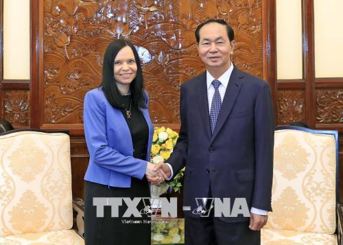 越南国家主席陈大光会见离任辞行的波兰驻越大使 ảnh 1