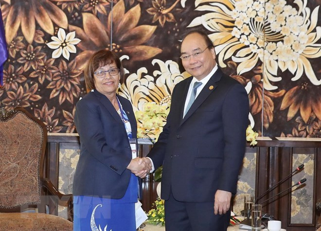 阮春福会见出席全球环境基金第六届成员国大会的各国领导 ảnh 2