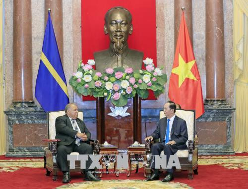 越南国家主席陈大光会见瑙鲁共和国总统 ảnh 1 越南国家主席陈大光会见瑙鲁共和国总统 ảnh 1