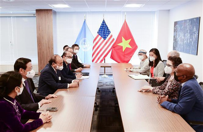 越南国家主席阮春福会见美国友人 ảnh 1 越南国家主席阮春福会见美国友人 ảnh 1