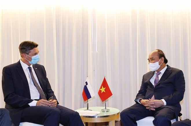第76届联合国大会:越南国家主席阮春福会见部分国家和国际组织领导 ảnh 4 第76届联合国大会:越南国家主席阮春福会见部分国家和国际组织领导 ảnh 4