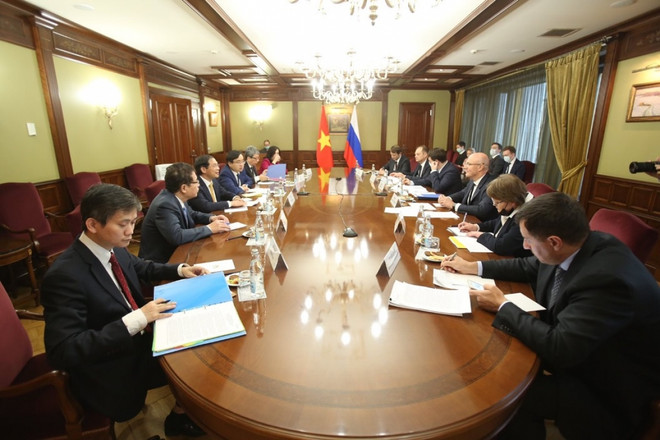 越南外交部长裴青山会见俄罗斯副总理车尔尼申科 ảnh 2 越南外交部长裴青山会见俄罗斯副总理车尔尼申科 ảnh 2