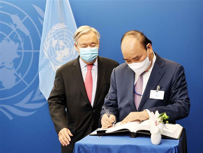 第76届联合国大会:阮春福会见第76届联合国大会主席和联合国秘书长 ảnh 3 第76届联合国大会:阮春福会见第76届联合国大会主席和联合国秘书长 ảnh 3