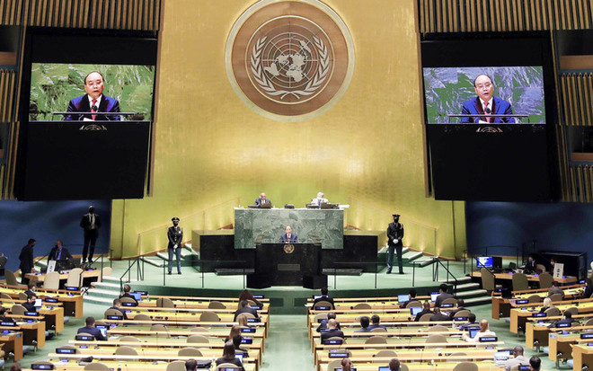 越南国家主席阮春福在第76届联合国大会一般性辩论上发表重要演讲 ảnh 3 越南国家主席阮春福在第76届联合国大会一般性辩论上发表重要演讲 ảnh 3