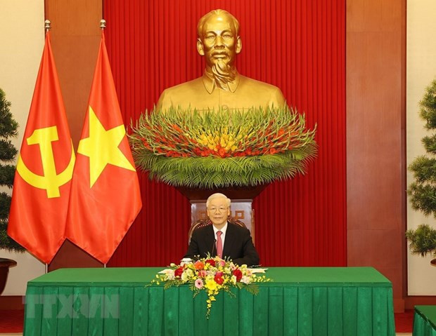 越共中央总书记阮富仲与中共中央总书记、国家主席习近平通电话 ảnh 2 越共中央总书记阮富仲与中共中央总书记、国家主席习近平通电话 ảnh 2