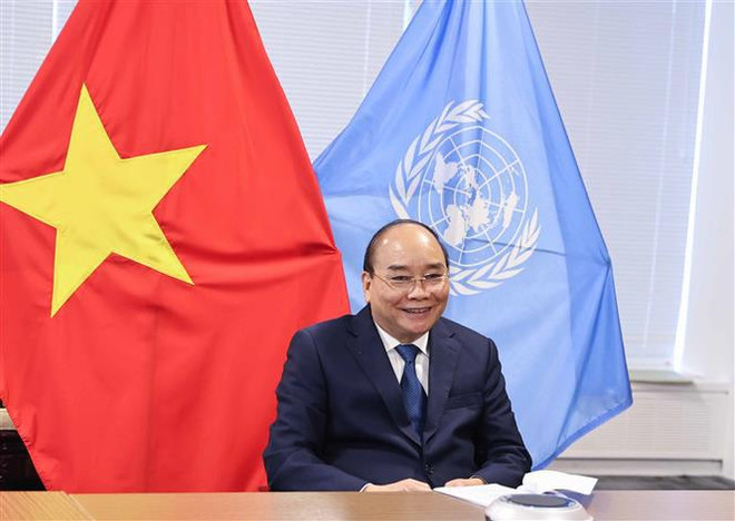 第76届联合国大会:国家主席阮春福会见各国领导 ảnh 1 第76届联合国大会:国家主席阮春福会见各国领导 ảnh 1
