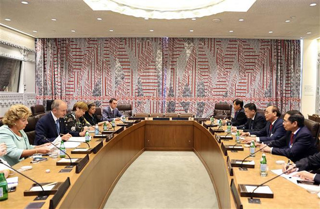 第76届联合国大会:越南国家主席阮春福会见部分国家和国际组织领导 ảnh 2 第76届联合国大会:越南国家主席阮春福会见部分国家和国际组织领导 ảnh 2
