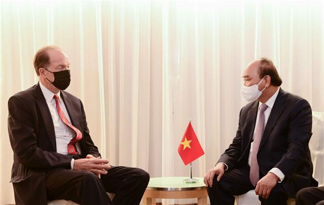 第76届联合国大会:越南国家主席阮春福会见部分国家和国际组织领导 ảnh 5 第76届联合国大会:越南国家主席阮春福会见部分国家和国际组织领导 ảnh 5