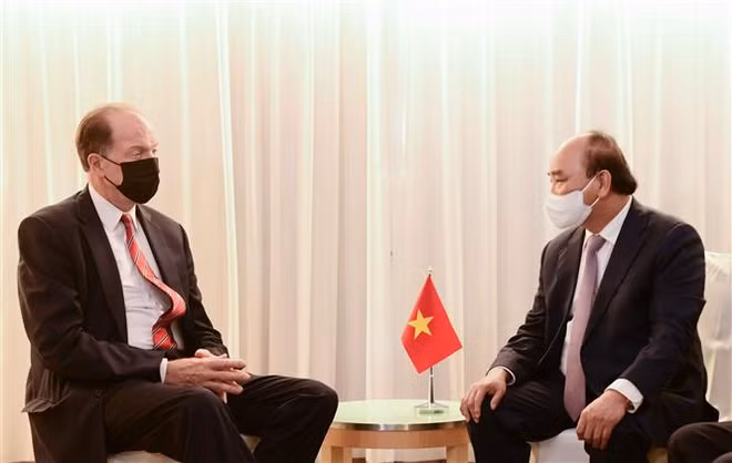 第76届联合国大会:越南国家主席阮春福会见部分国家和国际组织领导 ảnh 5 第76届联合国大会:越南国家主席阮春福会见部分国家和国际组织领导 ảnh 5