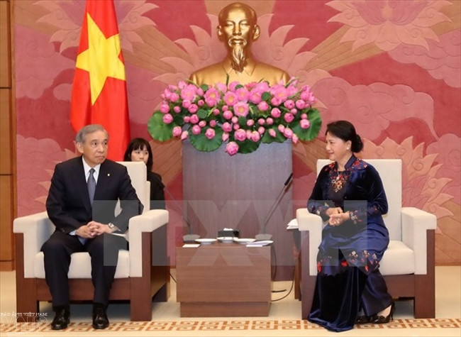 越南国会副主席阮氏金银会见日本群马县代表团 ảnh 1