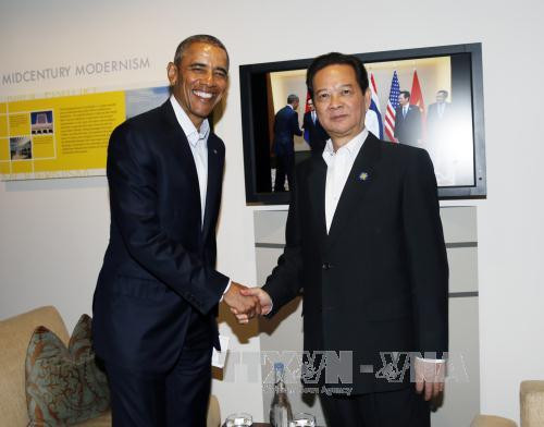 越南政府总理阮晋勇会见美国总统奥巴马 ảnh 1 越南政府总理阮晋勇会见美国总统奥巴马 ảnh 1