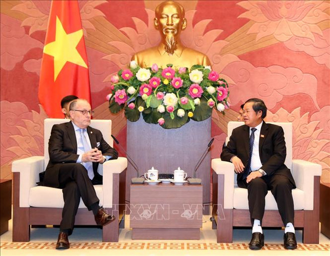 国会副主席杜伯巳会见阿根廷外交和宗教事务部长豪尔赫 ảnh 1 国会副主席杜伯巳会见阿根廷外交和宗教事务部长豪尔赫 ảnh 1