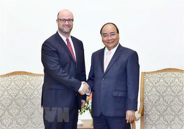 越南政府总理阮春福会见美国企业代表团 ảnh 1 越南政府总理阮春福会见美国企业代表团 ảnh 1