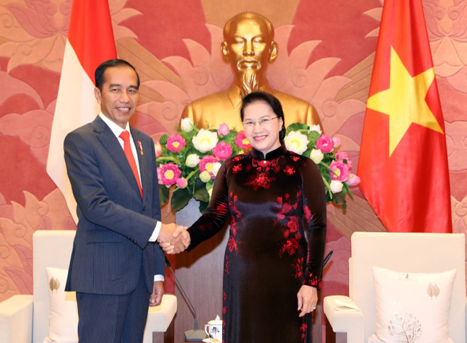 国会主席阮氏金银会见印尼总统佐科·维多多 ảnh 2 国会主席阮氏金银会见印尼总统佐科·维多多 ảnh 2