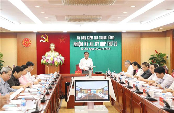 中央检查委员会第29次会议发布公报 ảnh 1 中央检查委员会第29次会议发布公报 ảnh 1