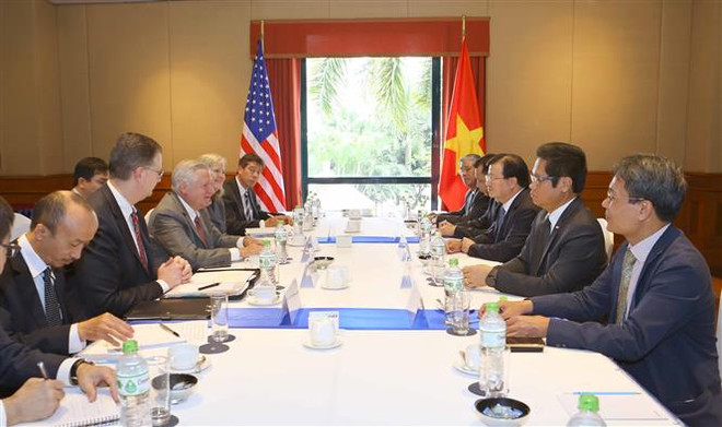 越南政府副总理郑廷勇会见美国部分大型集团领导代表 ảnh 1