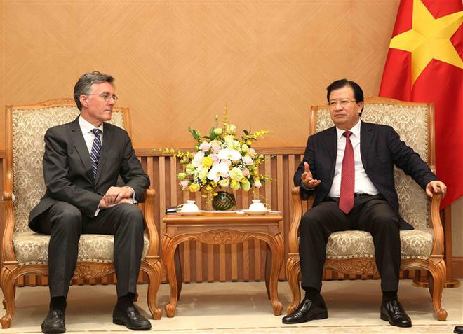 政府副总理郑廷勇会见亚投行副行长安周奇 ảnh 1 政府副总理郑廷勇会见亚投行副行长安周奇 ảnh 1