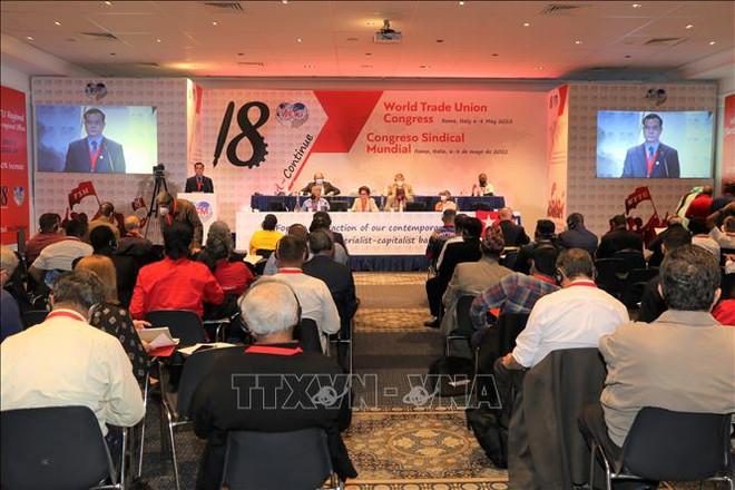 越南出席第 18 届世界工会联合会大会 ảnh 1 越南出席第 18 届世界工会联合会大会 ảnh 1