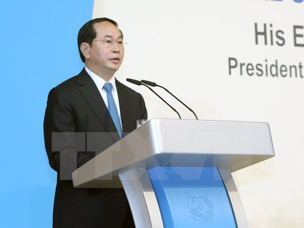 越南国家主席出席新加坡讲座并发表演讲 ảnh 1 越南国家主席出席新加坡讲座并发表演讲 ảnh 1