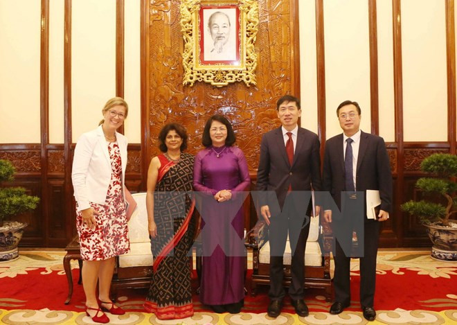 国家副主席邓氏玉盛会见联合国代表 ảnh 1