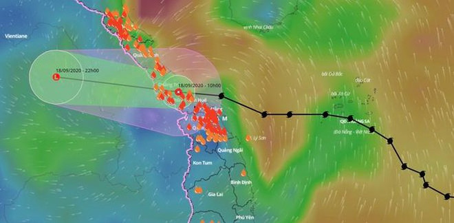 第五号台风今早登陆越南导致1人死亡多人受伤 ảnh 2 第五号台风今早登陆越南导致1人死亡多人受伤 ảnh 2
