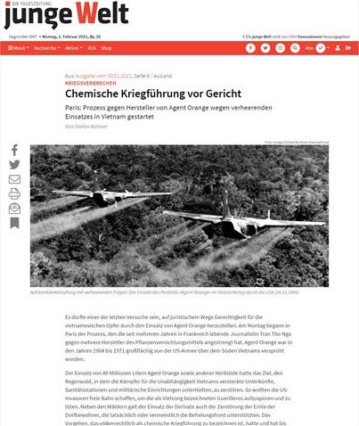 国际媒体深度报道橙剂受害者陈素娥女士的正义斗争 ảnh 1