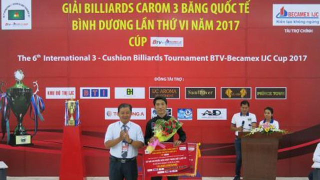 第六次国际三库开伦台球赛在越南平阳省落下帷幕 ảnh 1