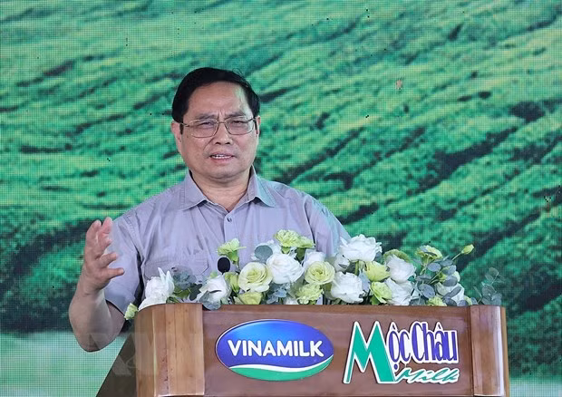 越南政府总理范明政出席“木州牛奶天堂”综合体开工仪式 ảnh 2