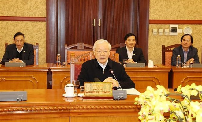 阮富仲总书记主持召开中央书记处会议评估2022年壬寅春节组织工作 ảnh 1 阮富仲总书记主持召开中央书记处会议评估2022年壬寅春节组织工作 ảnh 1