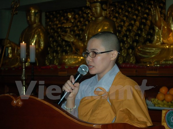 旅居韩国越南佛子为祖国家乡海洋岛屿祈求和平 ảnh 1