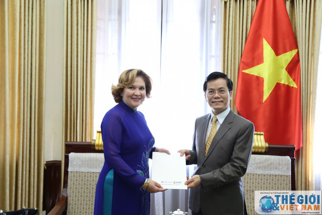 何金玉副部长接受哥伦比亚驻越代办递交任命书 ảnh 1