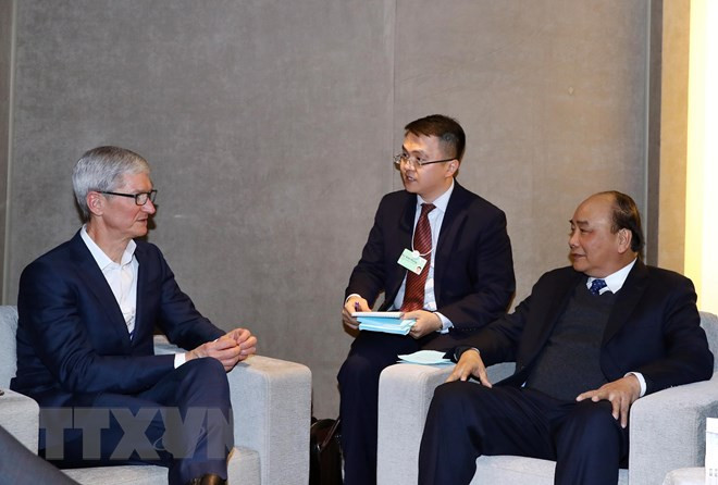 WEF Davos 2019:越南政府总理阮春福会见跨国集团领导 ảnh 1 WEF Davos 2019:越南政府总理阮春福会见跨国集团领导 ảnh 1