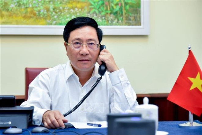 政府副总理兼外长范平明与韩国外交部长康京和通电话 ảnh 1 政府副总理兼外长范平明与韩国外交部长康京和通电话 ảnh 1