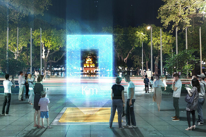 河内公布还剑湖“零公里”标志设计比赛的结果 ảnh 1 河内公布还剑湖“零公里”标志设计比赛的结果 ảnh 1