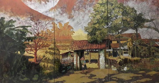  “磨漆画中的各地乡村”画亮相河内 ảnh 1