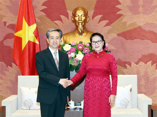 越南国会主席阮氏金银会见中国驻越大使熊波 ảnh 1 越南国会主席阮氏金银会见中国驻越大使熊波 ảnh 1