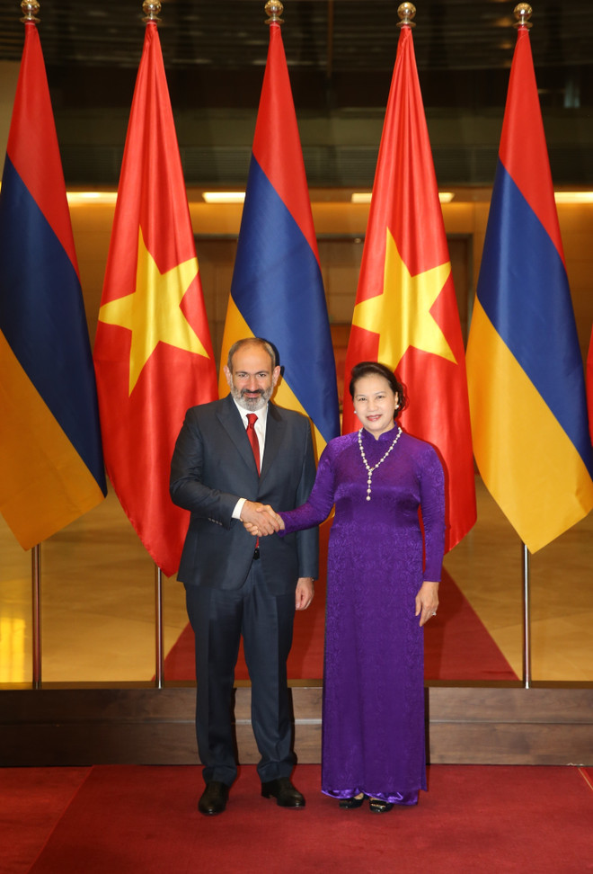 越南国会主席阮氏金银会见亚美尼亚总理帕希尼扬 ảnh 1 越南国会主席阮氏金银会见亚美尼亚总理帕希尼扬 ảnh 1