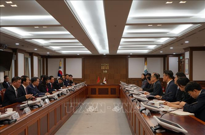 越南公安部长苏林与韩国大检察厅检察总长文武一举行会谈 ảnh 1 越南公安部长苏林与韩国大检察厅检察总长文武一举行会谈 ảnh 1
