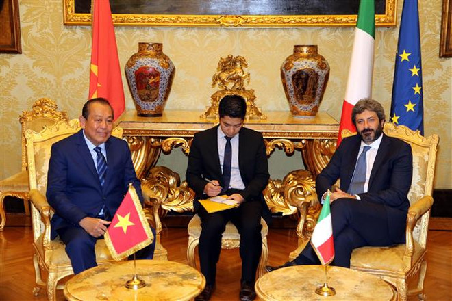 越南政府副总理张和平拜会意大利国家众议院议长罗伯托•菲科 ảnh 2