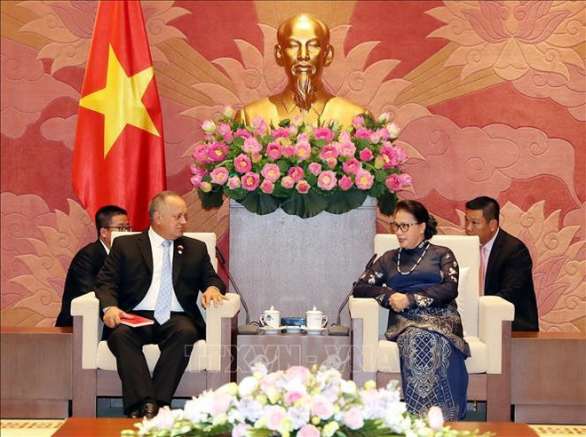 阮氏金银会见委内瑞拉统一社会主义党高级代表团 ảnh 1 阮氏金银会见委内瑞拉统一社会主义党高级代表团 ảnh 1