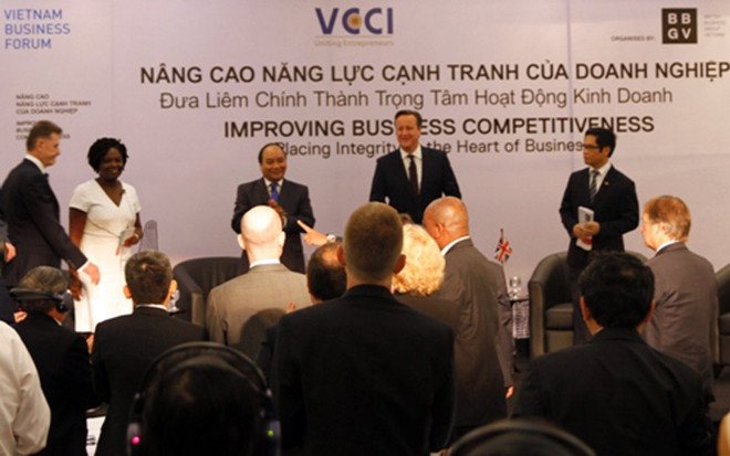 英国首相出席越英有关经营中的廉政建设研讨会 ảnh 1